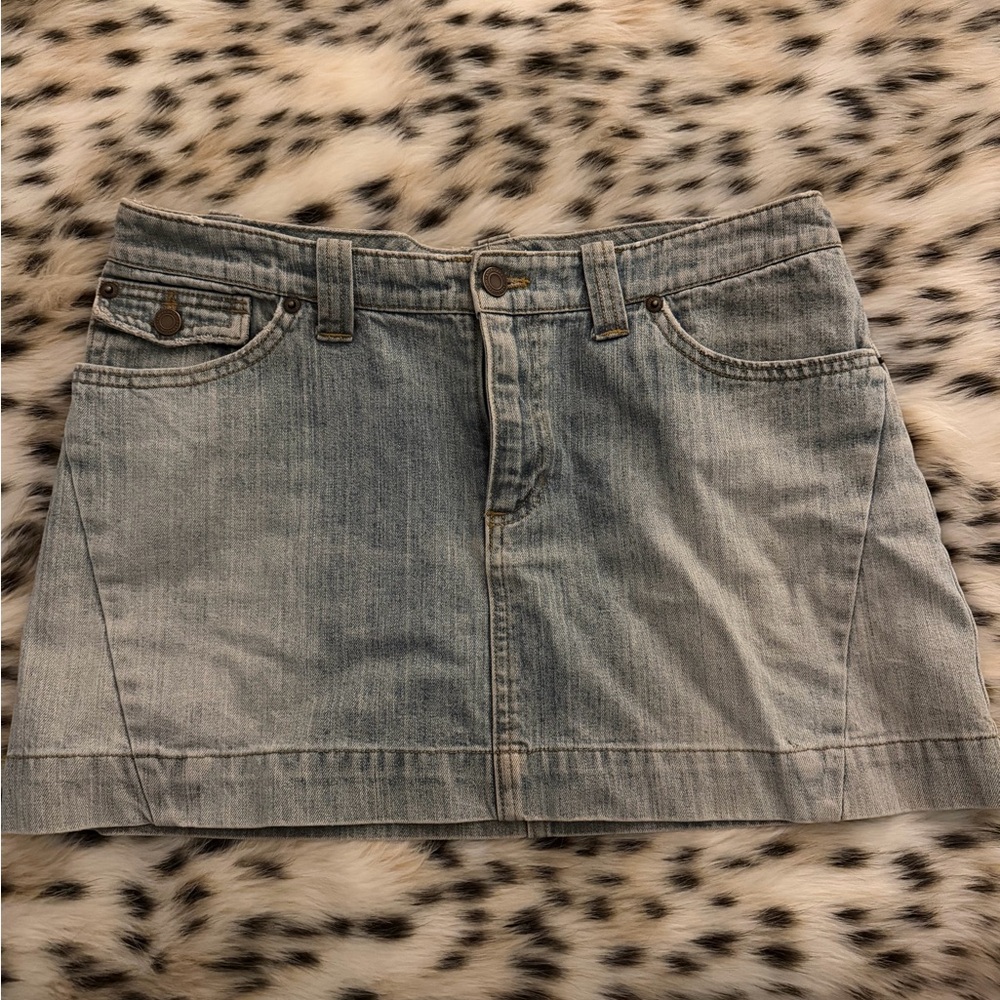 Vintage American Eagle Outfitters Light Blue Denim Mini Skirt